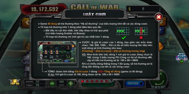 Cách chơi game nổ hũ Call of war B52